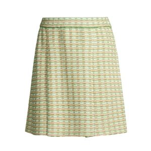017 Misook Green and Orange Patterned Women's Skirt
